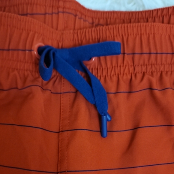 Roots ,Men, Red and Black Striped Swim Shorts, Trunks - Picture 2 of 8